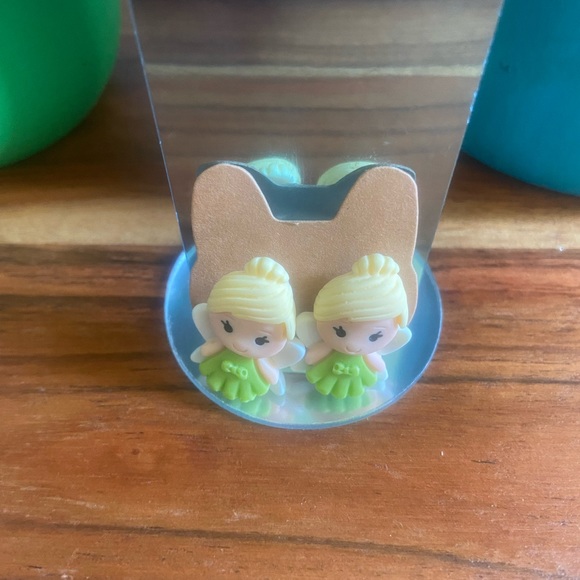Disney’s Inspired Tinker-bell Cartoon  Stud Earrings - Picture 2 of 3